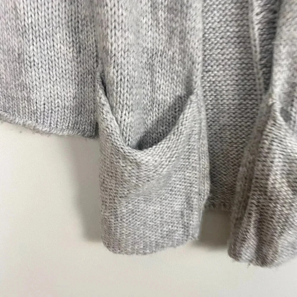 Aerie Gray Wool Alpaca Open Cardigan Sweater - Picture 2 of 9